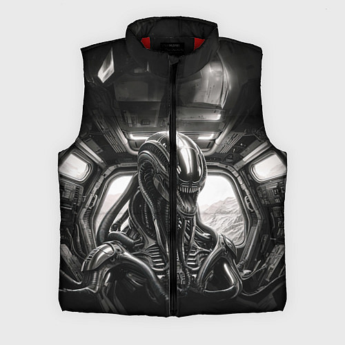 Мужской жилет Ксеноморф в каюте космического корабля / 3D-Красный – фото 1