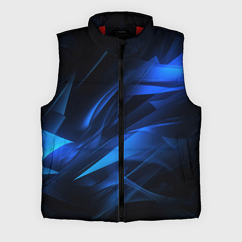 Мужской жилет Black blue texture / 3D-Красный – фото 1