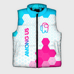 Мужской жилет Among Us neon gradient style: надпись, символ