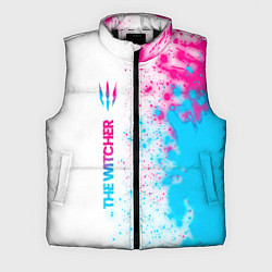 Мужской жилет The Witcher neon gradient style: по-вертикали, цвет: 3D-черный