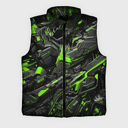 Мужской жилет Текстура киберпанка, цвет: 3D-черный