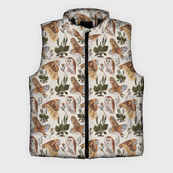 Мужской жилет Совы и подорожник, цвет: 3D-черный