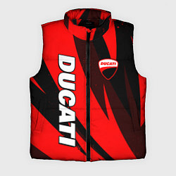 Мужской жилет Ducati - красные волны, цвет: 3D-черный