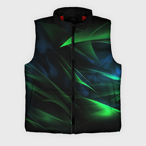 Мужской жилет Dark green background / 3D-Красный – фото 1