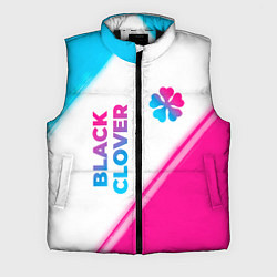 Мужской жилет Black Clover neon gradient style: надпись, символ, цвет: 3D-черный