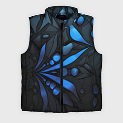 Мужской жилет Black blue elements, цвет: 3D-черный