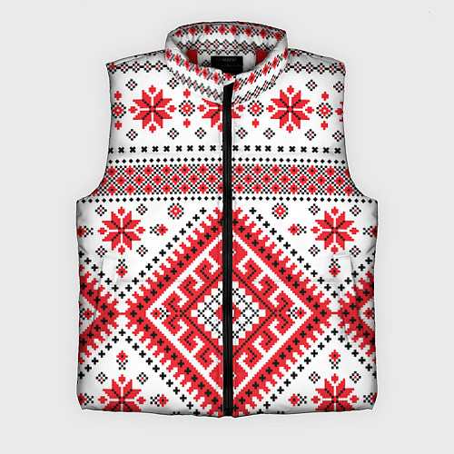 Мужской жилет Удмуртская роспись / 3D-Красный – фото 1