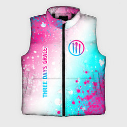 Мужской жилет Three Days Grace neon gradient style: надпись, сим, цвет: 3D-черный