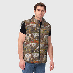 Мужской жилет Рисунки коллаж, цвет: 3D-светло-серый — фото 2