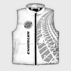 Мужской жилет Chrysler speed на светлом фоне со следами шин: по-, цвет: 3D-черный