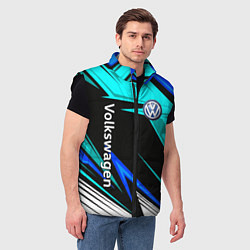Мужской жилет Фольцваген - sport uniform, цвет: 3D-черный — фото 2