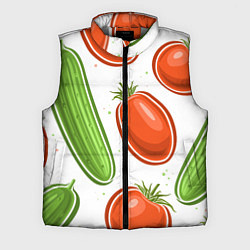 Мужской жилет Помидоры и огурцы, цвет: 3D-светло-серый