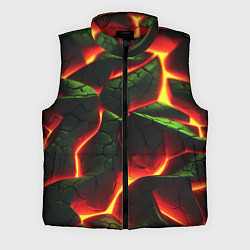 Мужской жилет Зеленые плиты и лава, цвет: 3D-красный