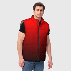 Мужской жилет Градиент красно-чёрный, цвет: 3D-светло-серый — фото 2