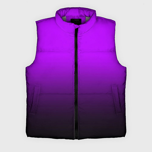 Мужской жилет Градиент фиолетово-чёрный / 3D-Светло-серый – фото 1