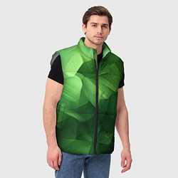 Мужской жилет Green lighting background, цвет: 3D-светло-серый — фото 2