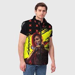 Мужской жилет Cyberpunk 2077 Phantom Liberty, цвет: 3D-светло-серый — фото 2