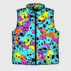 Мужской жилет Паттерн из черепов - поп-арт - иллюзия, цвет: 3D-светло-серый