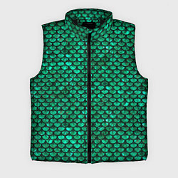 Мужской жилет Кожа изумрудного дракона, цвет: 3D-черный