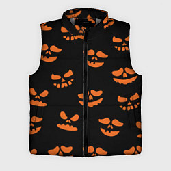 Мужской жилет Рожицы тыквы, цвет: 3D-светло-серый