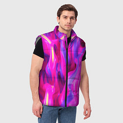 Мужской жилет Pink blue texture, цвет: 3D-светло-серый — фото 2