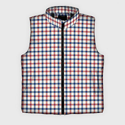 Мужской жилет Полосатый сине-красный клетчатый, цвет: 3D-черный