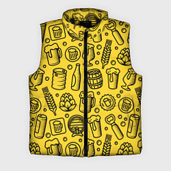 Мужской жилет Пиво и аксессуары - жёлтый, цвет: 3D-черный
