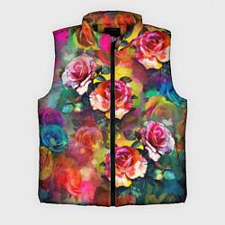 Мужской жилет Паттерн с розами - яркие цвета