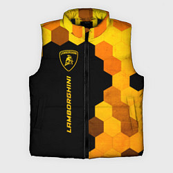 Мужской жилет Lamborghini - gold gradient: по-вертикали, цвет: 3D-черный