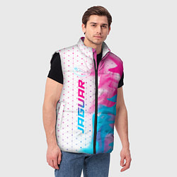 Мужской жилет Jaguar neon gradient style: по-вертикали, цвет: 3D-черный — фото 2