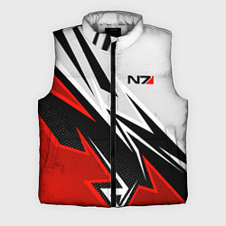Мужской жилет N7 mass effect - white and red