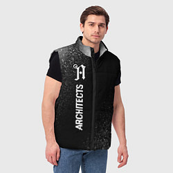 Мужской жилет Architects glitch на темном фоне: по-вертикали, цвет: 3D-черный — фото 2
