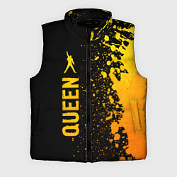 Мужской жилет Queen - gold gradient по-вертикали, цвет: 3D-черный