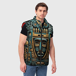 Мужской жилет Орнамент с маской в египетском стиле, цвет: 3D-красный — фото 2