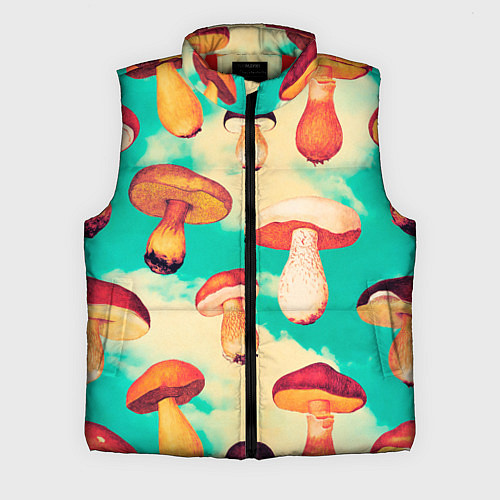 Мужской жилет Грибы в небе паттерн / 3D-Красный – фото 1