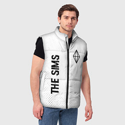 Мужской жилет The Sims glitch на светлом фоне вертикально, цвет: 3D-черный — фото 2