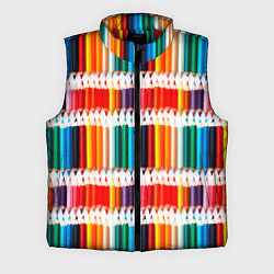 Мужской жилет Яркие цветные карандаши, цвет: 3D-красный