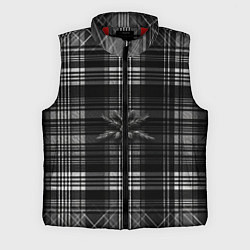 Мужской жилет Черно-белая шотландская клетка, цвет: 3D-красный