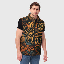 Мужской жилет Узор в викингском стиле, цвет: 3D-черный — фото 2