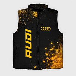 Мужской жилет Audi - gold gradient вертикально, цвет: 3D-черный