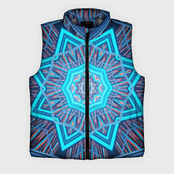 Мужской жилет Геометрический орнамент мандалы, цвет: 3D-светло-серый