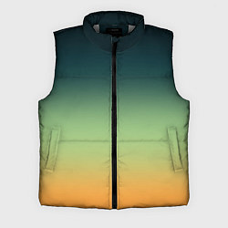 Мужской жилет Темно-зеленый и желтый градиент, цвет: 3D-светло-серый