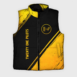 Мужской жилет Twenty One Pilots - gold gradient вертикально, цвет: 3D-черный