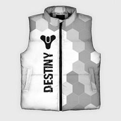 Мужской жилет Destiny glitch на светлом фоне по-вертикали, цвет: 3D-черный