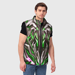 Мужской жилет Зелёная киберпанк броня, цвет: 3D-черный — фото 2