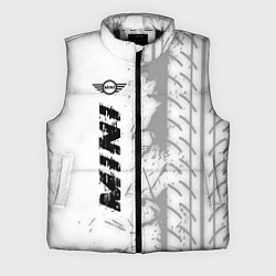 Мужской жилет Mini speed на светлом фоне со следами шин по-верти, цвет: 3D-черный