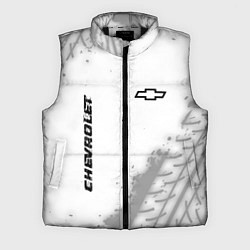 Мужской жилет Chevrolet speed на светлом фоне со следами шин вер, цвет: 3D-черный