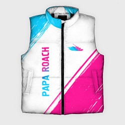 Мужской жилет Papa Roach neon gradient style вертикально, цвет: 3D-черный