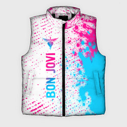 Мужской жилет Bon Jovi neon gradient style по-вертикали
