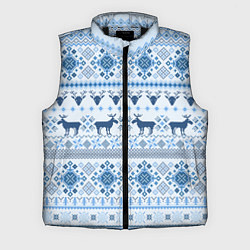 Мужской жилет Blue sweater with reindeer